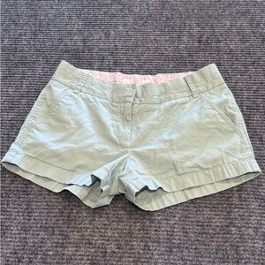 Women's J.Crew Mint Green Broken In Casual Cotton Chino Shorts size 2‎